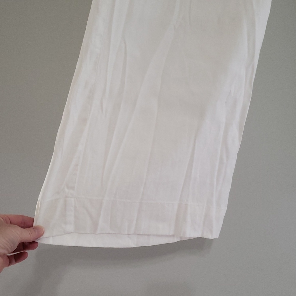 J. Jill Love Linen Wide Leg Pants XL Cream Ivory Pockets Lagenlook Coastal Beach - Picture 4 of 16